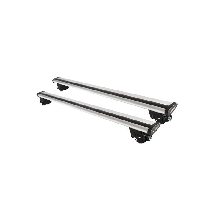Rack de teto aerodinâmico em alumínio 130 cm na cor cinza com kit SM03