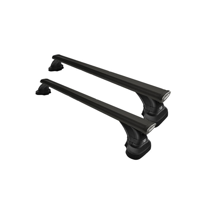 Rack de teto aerodinâmico em alumínio 100 cm na cor preta com kit PK