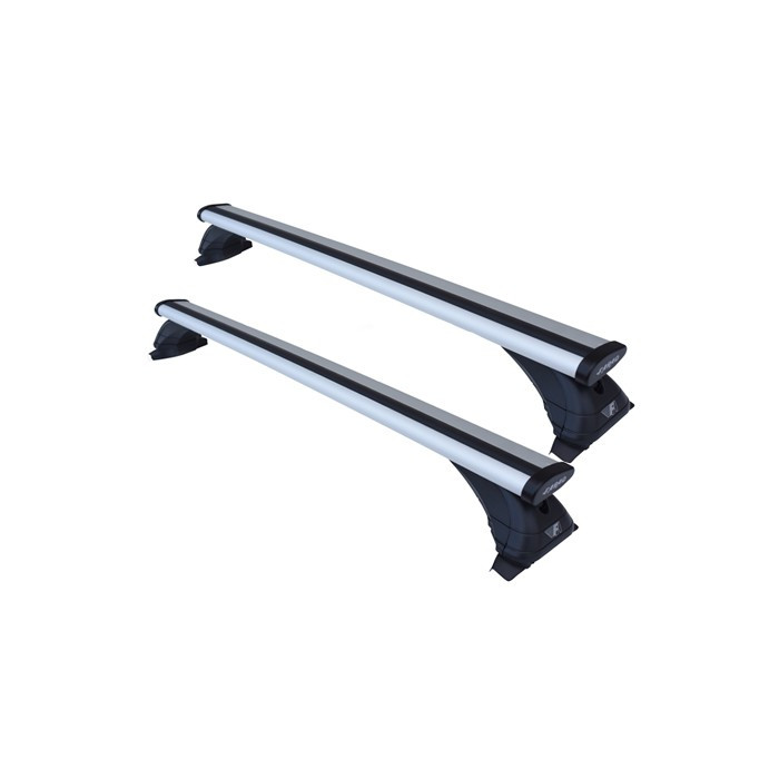 Rack de teto aerodinâmico em alumínio 130 cm na cor cinza com kit HX