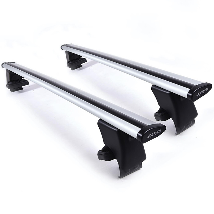 Rack de teto aerodinâmico em alumínio 110 cm na cor cinza com kit BB